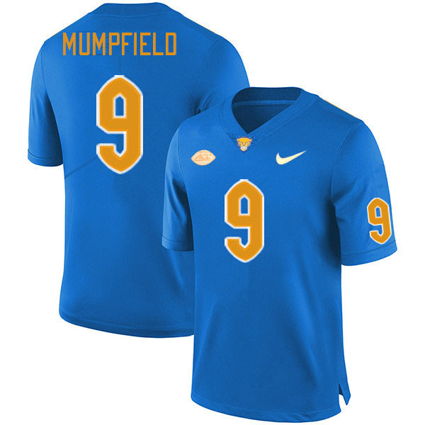 Men #9 Konata Mumpfield Pitt Panthers College Football Jerseys Stitched Sale-Royal